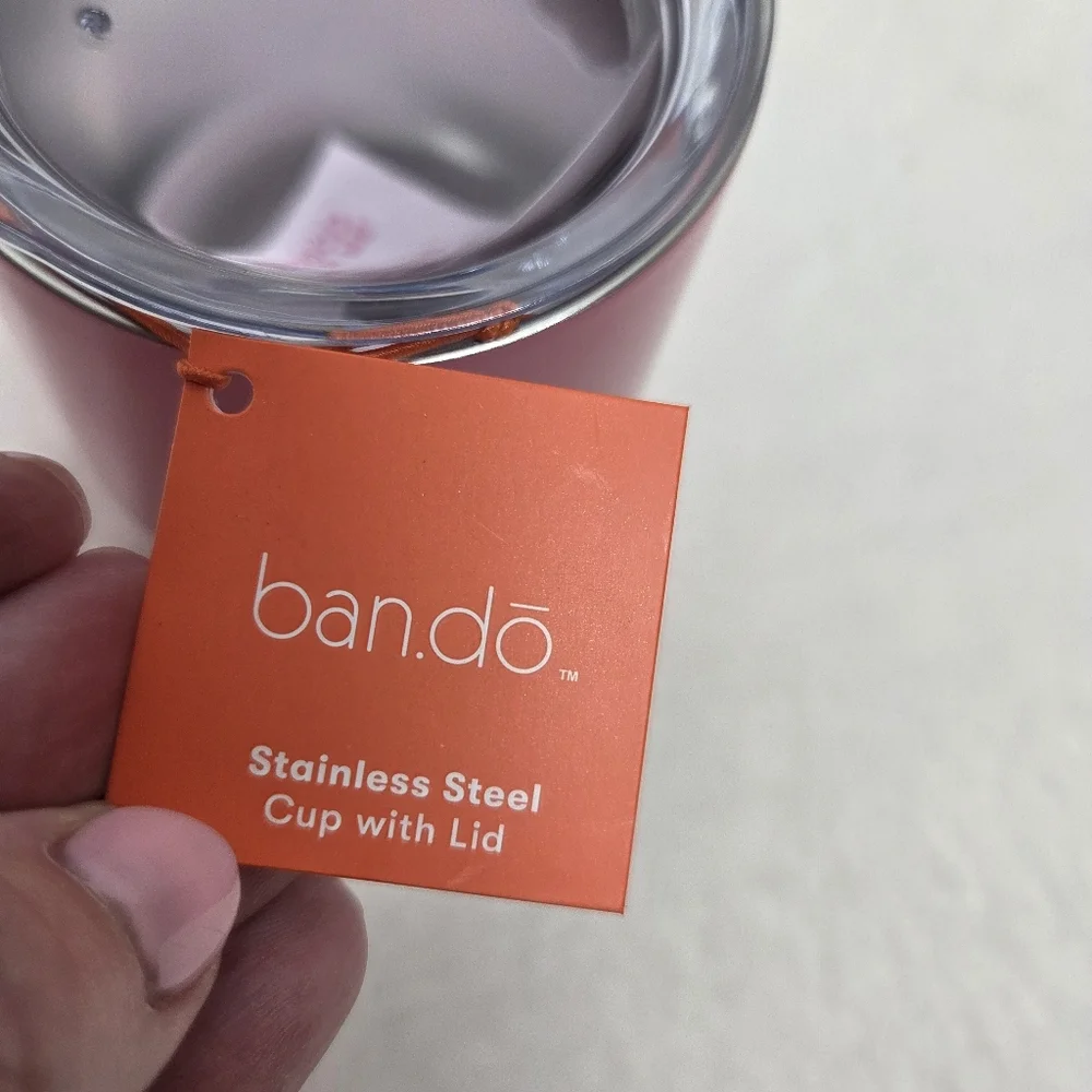 Cute Pink ban.do Stemless Wine Tumbler "Take A Break" Travel Coffee Mug NWT - Picture 7 of 7